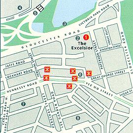Map of Excelsior Hotel